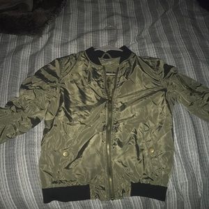 Olive green bomber jacket
